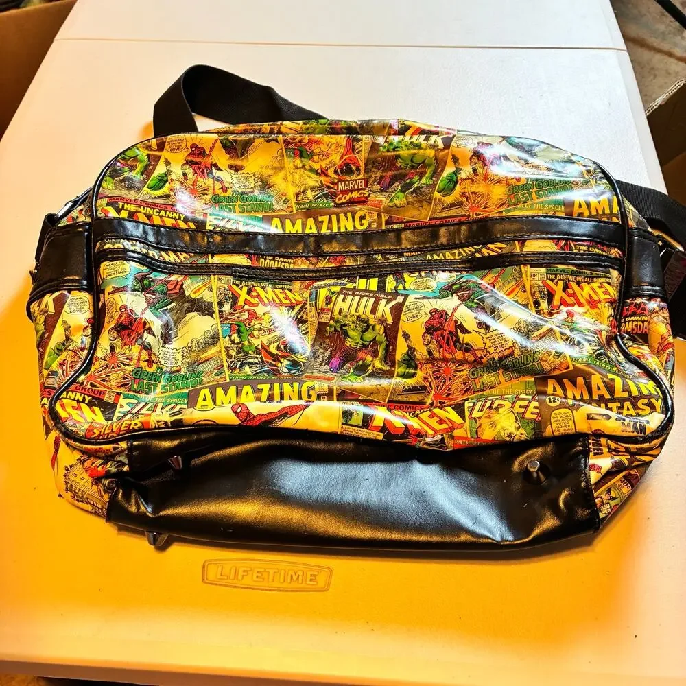Marvel Comics Messenger Bag Spider-Man X-Men Hulk Laptop Crossbody Comic Con